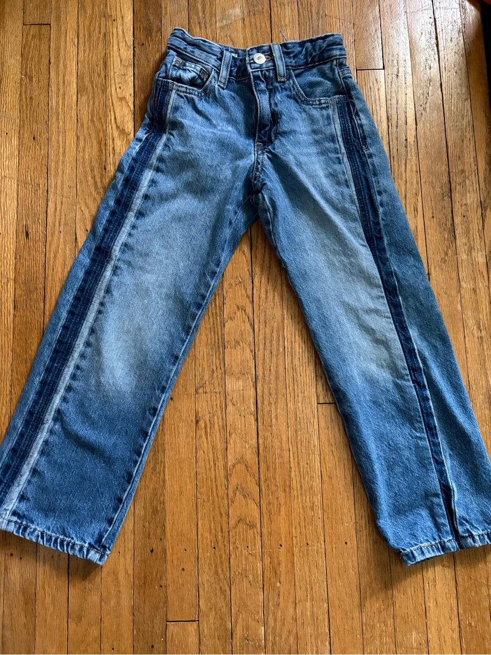 Zara kids Two-Tone Blue Straight Jeans